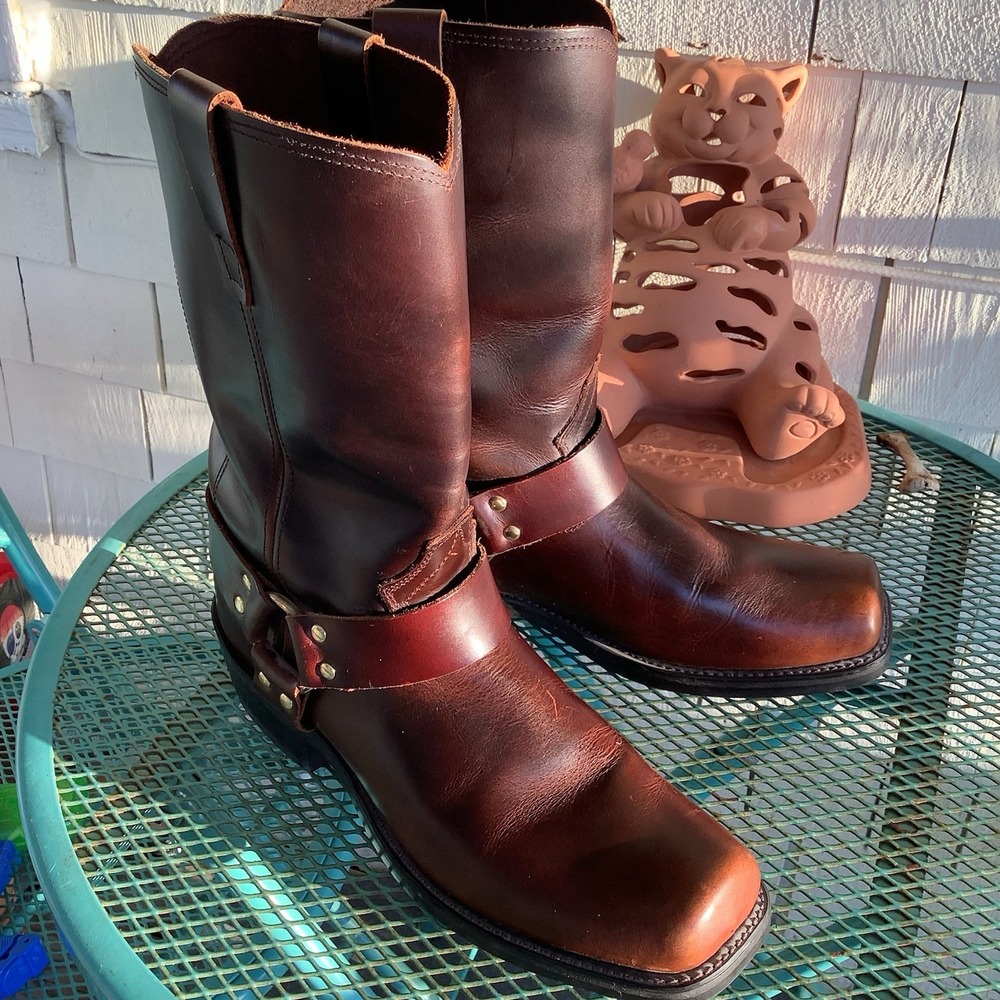 Durango DB514 Harness Motorcycle Biker Boot Men's 11" Brown US 10.5 D Good CLEAN